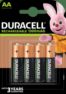 Batterij oplaadbaar Duracell 4xAA 1300mAh Plus