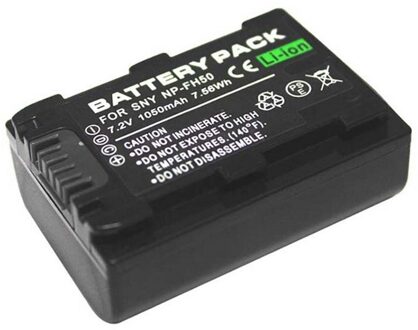 Batterij Pack voor Sony DCR-DVD108, DVD308, DCR-DVD408, DVD508, DCR-DVD608, DCR-DVD708, DCR-DVD808, DCR-DVD908 Handycam Camcorder 1 stk NP-FH50