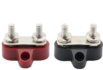 Batterij Power Bus Bar Terminal Blok Stud Junction Post Heavy Duty Dual M6 Negatieve Distributie Stud