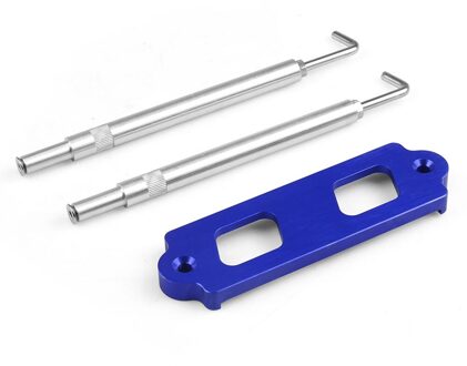Batterij Tie Down Kit Hold Down Staaf Met Roestvrij Lade Haken Voor Honda Civic/Crx S2000 Voor Acura Integra rsx Zonder Logo Blauw