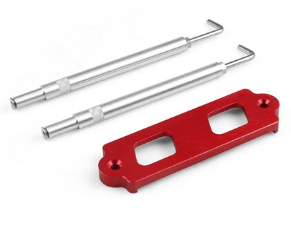 Batterij Tie Down Kit Hold Down Staaf Met Roestvrij Lade Haken Voor Honda Civic/Crx S2000 Voor Acura Integra rsx Zonder Logo Rood