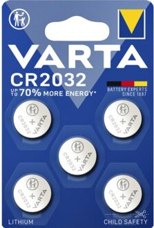 Batterij Varta knoopcel CR2032 lithium blister a 5stuk