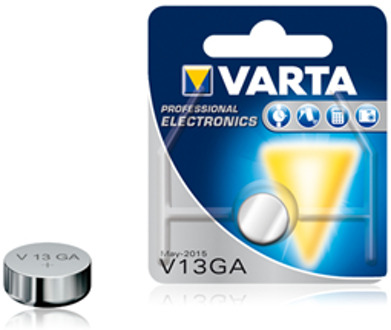 Batterij Varta knoopcel V13GA lithium blister a 1stuk