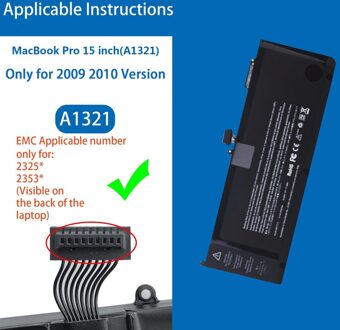 Batterij Voor Laptop Voor Macbook Pro A1286 A1382 MC721 MC723 MB985