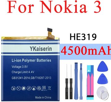 Batterij Voor Nokia 3 Ta-1020 Ta-1028 Ta-1032 Ta-1038 Telefoon In Voorraad 4500mah Batterij HE319 HE330 Met Tracking Nummer