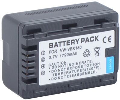 Batterij Voor Panasonic HC-V100M, HC-V500K, HC-V500M, HC-V700K, HC-V700M, HC-V707M Full Hd Camcorder 1x VW-VBK180 accu