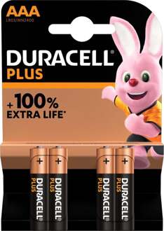 Batterijen Duracell Plus Power MN 2400 AAA: 4 stuks