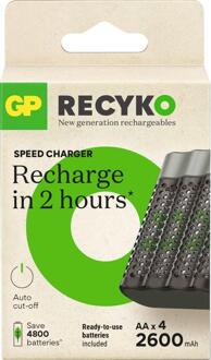 Batterijlader USB 2H met 4x2600mA AA batterij - 3503070