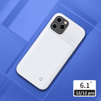 Battery Charger Case 6800Mah Externe Batterij Power Bank Case Voor Iphone 12 Mini 12 Pro 12pro Max Slanke batterij Case Cover wit for 12 12pro