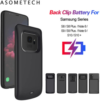 Battery Charger Case for Samsung Note 9 Note 10+ Charging Powerbank Case 5000mAh for Galaxy S8 S9 Plus Battery Case Back Clip