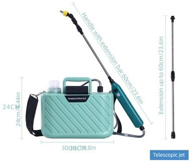 Battery Powered Garden Sprayer with 2 Nozzles 1.32 Gallon/5L Lawn Water Sprayer with USB Rechargeable Handle and Telescopic Wand Portable Electric Sprayer with Shoulder Strap for Gardening