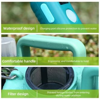 Battery Powered Garden Sprayer with 2 Nozzles 1.32 Gallon/5L Lawn Water Sprayer with USB Rechargeable Handle and Telescopic Wand Portable Electric Sprayer with Shoulder Strap for Gardening