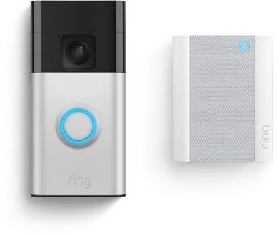 Battery Video Doorbell + Chime MTK - Satin Nickel - EU Slimme deurbel