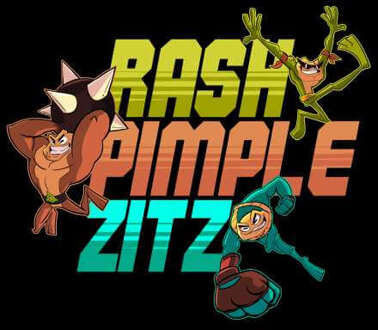 Battle Toads Rash Pimple Zitz T-Shirt - Black - L Zwart