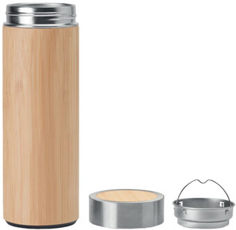Batumi bamboe dubbelwandige fles 400ml Bruin/groen - One size
