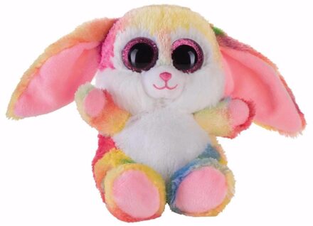 Bauer Speelgoed knuffel roze gekleurd haasje/konijntje 15 cm