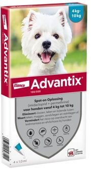 Bayer advantix spot on 100/500 4-10 kg - 4 Pipetten