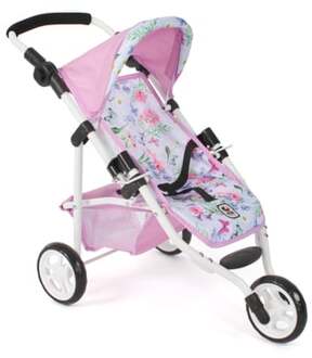 BAYER CHIC 2000 Puppenbuggy LOLA Flowers Roze/lichtroze