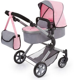 Bayer Poppenwagen Neo Star Grijs/lichtroze 75 Cm
