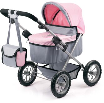 Bayer poppenwagen Trendy grijs/roze 67 cm