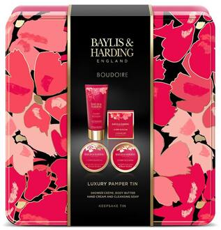 Baylis Harding Geschenkset Baylis & Harding Bodoire Cherry Blossom Luxury Pamper Tin Set 4 x 50 ml