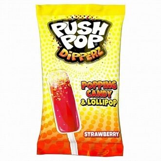 Bazooka Bazooka - Push Pop Dipperz Popping Candy & Lollipop 12 Gram