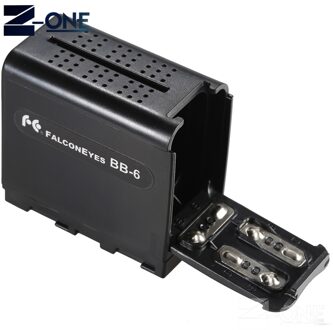 BB-6 6 stuks AA Batterij Case Pack Batterij Houder Power als NP-F NP-970 Serie Batterij voor LED Video Light Panel /Monitor