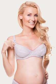 BB Sport Voedingsbh Positiebh Mama Active Grijs / Roze - 85D