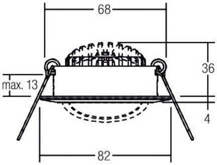 BB03 inbouw RC driver hoekig zwart structuurzwart