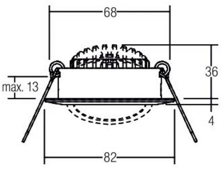BB03 inbouwspot niet dimbaar, nikkel mat nikkel