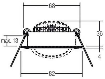 BB03 LED inbouwspot aan/uit aansluitdoos mat zwart structuurzwart