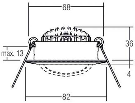 BB03 Spot ronde dimbare RC aansluitdoos, 3-delig structuur wit