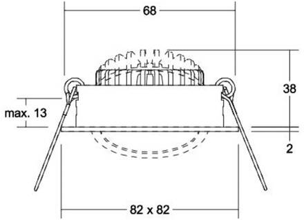BB05 LED spot aan/uit aansluitdoos structuur wit