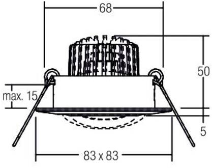 BB14 inbouw dim2warm RC-dim wit glans glanzend wit