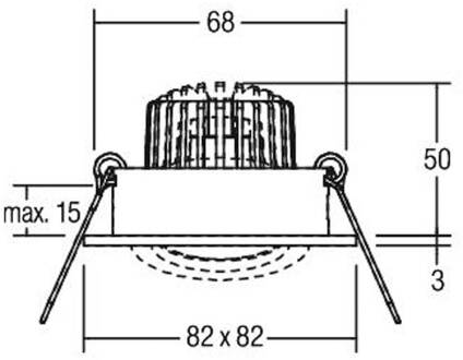 BB19 dim2wam RC aansluitbox alu mat aluminium mat