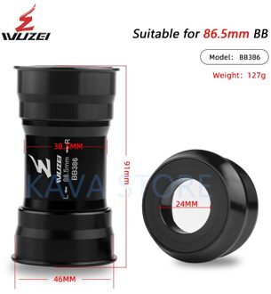 BB30 BB386 BB91 PF30 Dub 24 / 29 Mm Mountainbike Push-In/Schroefdraad Trapas Bb 68 / 73 Mm Voor Sram Shimano Mtb Racefiets