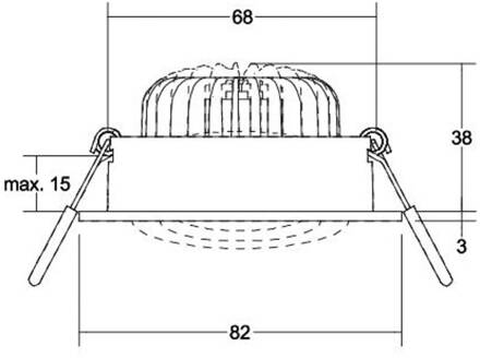 BB34 RC driver ronde aansluitdoos structuur zwart structuurzwart