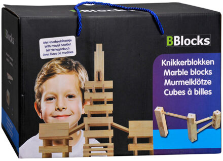BBlocks Knikkerblokken Set Bruin Hout 34 St Bblo890301