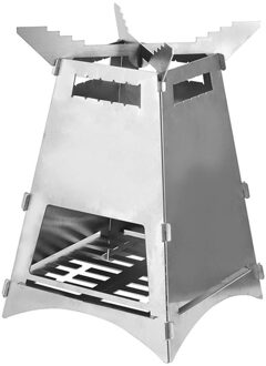 BBM(B) Outdoor Camping Barbecue Draagbare Hout Fire Kachel Camping Afneembare Vouwen Rocket Kachel