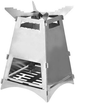 BBM(B) Outdoor Camping Barbecue Draagbare Hout Fire Kachel Camping Afneembare Vouwen Rocket Kachel