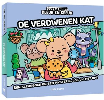 BBNC Uitgevers Kleur En Speur: De Verdwenen Kat - Cute & Cosy - Lucy Quinn