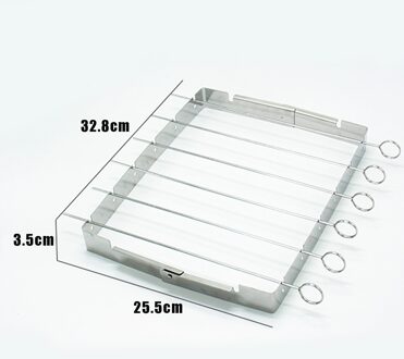 Bbq Accessoires Houtskool Grill Rvs Shish Kebab Set Barbecue Metalen Spiesjes Voor Grillen Braciere Houtskool Barbecue #40