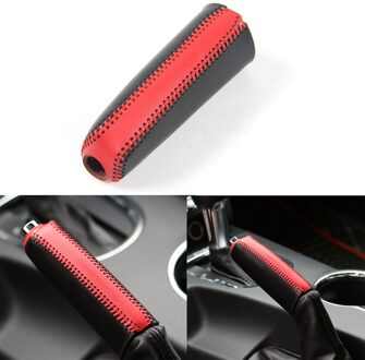 BBQ @ FUKA 1x antislip Lederen Auto Handrem Cover Trim Fit Voor Ford Mustang Mouldind -16 Auto accessoires