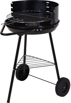 Bbq Barbecue - BBQ - Rond - Half open - Verrijdbaar - 41,5x70x41,5cm - Zwart grijs