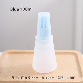 Bbq Barbecue Borstel Olie Borstel Hittebestendig Siliconen Fles Borstel Huishoudelijke Bakken Olie Fles Pannenkoek Borstel Olie Tool blauw