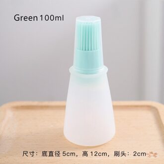 Bbq Barbecue Borstel Olie Borstel Hittebestendig Siliconen Fles Borstel Huishoudelijke Bakken Olie Fles Pannenkoek Borstel Olie Tool groen