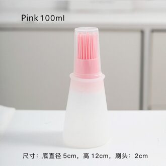 Bbq Barbecue Borstel Olie Borstel Hittebestendig Siliconen Fles Borstel Huishoudelijke Bakken Olie Fles Pannenkoek Borstel Olie Tool roze