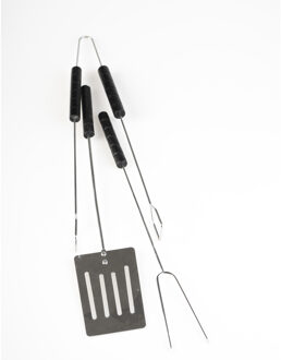 BBQ/barbecue gereedschap set 3-delig RVS