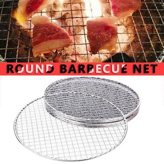 Bbq Barbecue Grill Mesh 29.5Cm Rvs Barbecue Gaas Netto Ronde Voor Bakken Pannen Outdoor Picknick Tool