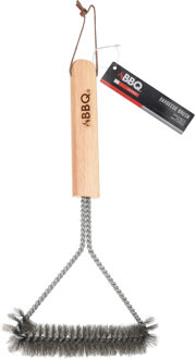 BBQ/barbecue schoonmaak borstel RVS 32 cm - Barbecue/grill reinigingsb